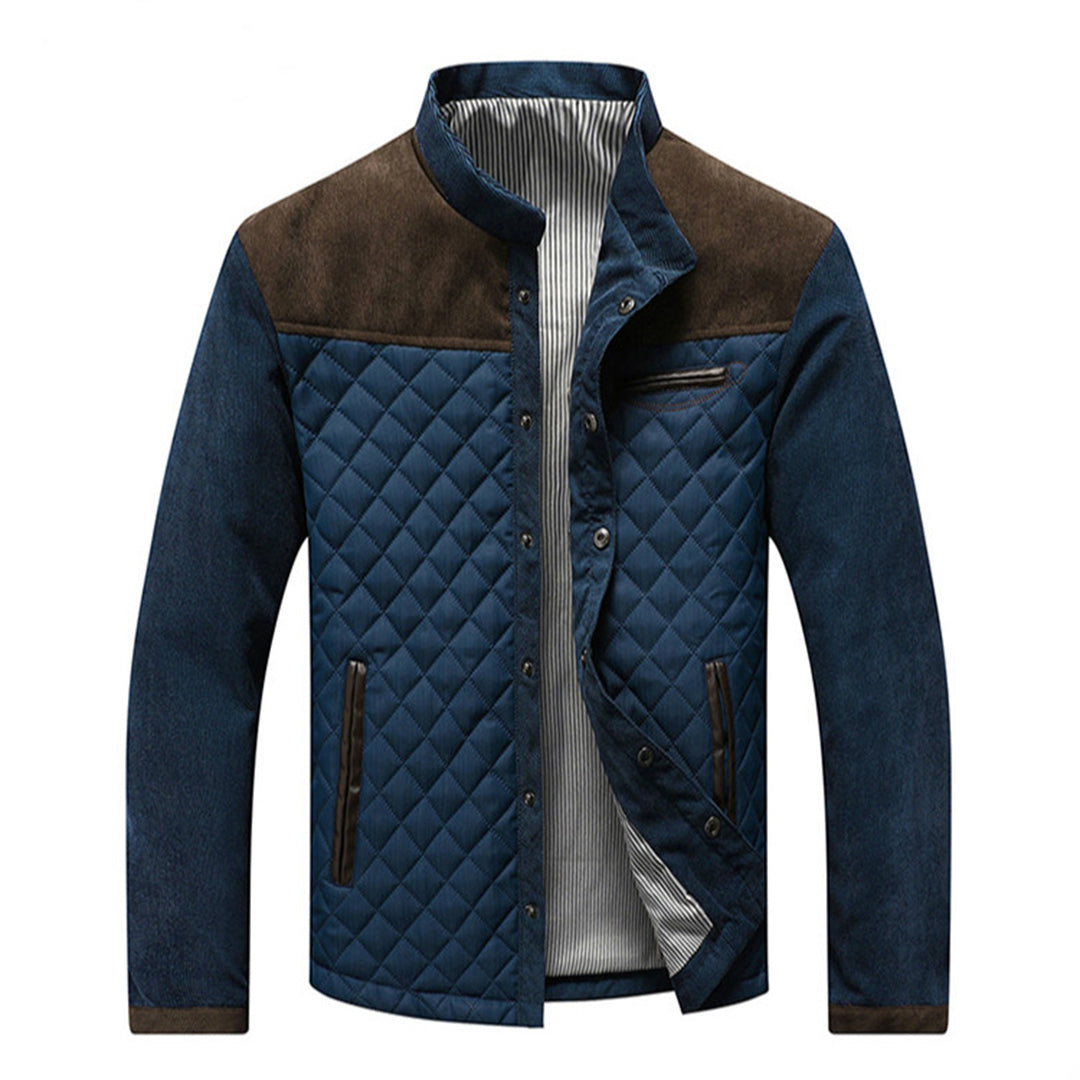 Herren Steppjacke Warm Mit Reißverschluss