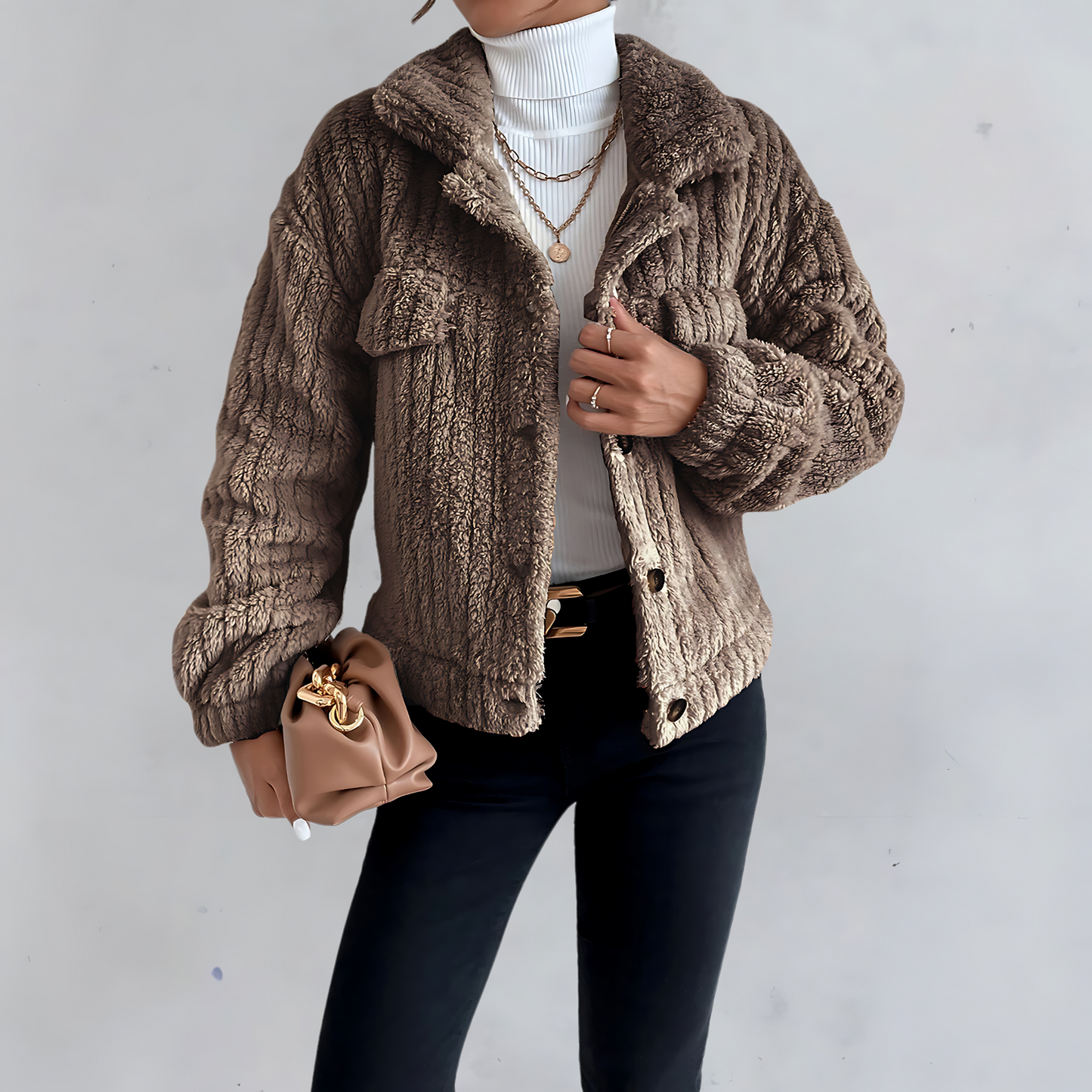 Weiche Teddyjacke Winterwarm und Gemütlich