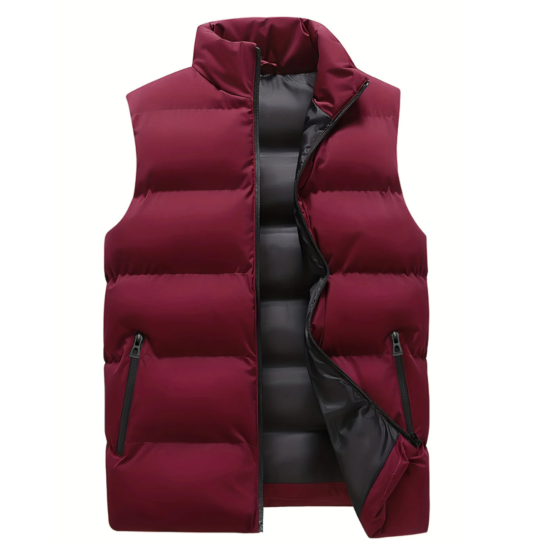 Puffer Weste Herren – Ärmellos Reißverschluss Winterjacke