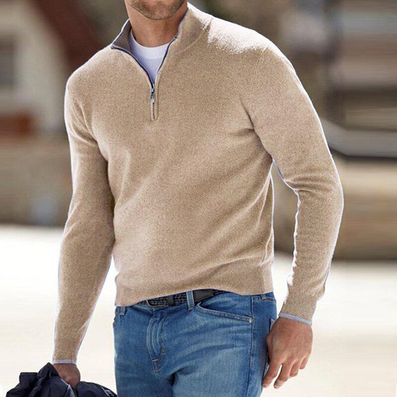 Herren Strickpullover Modern Viertel-Zipper