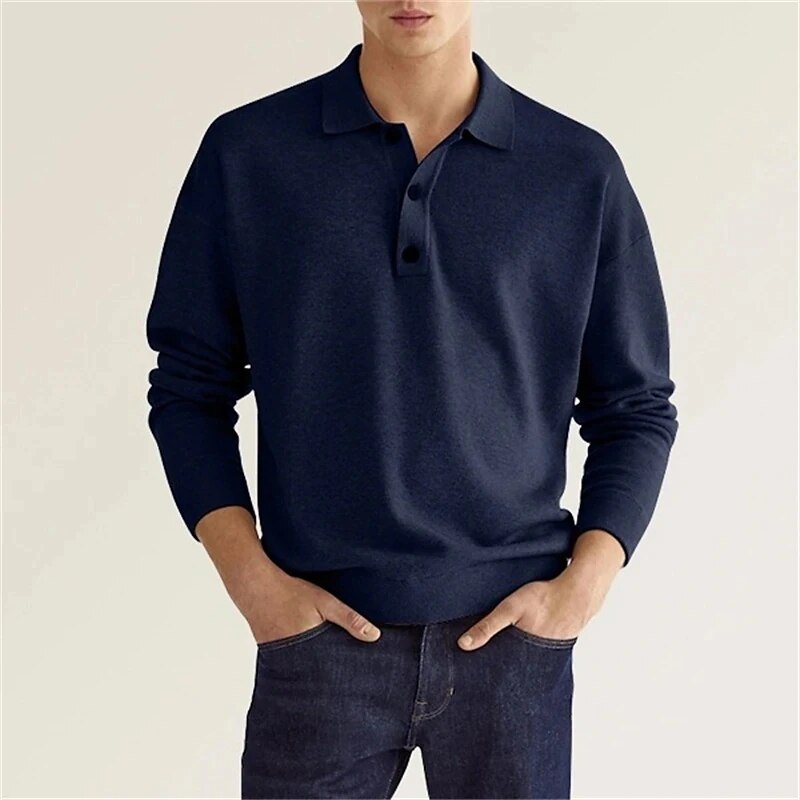 Herren Pullover Langarm Strick