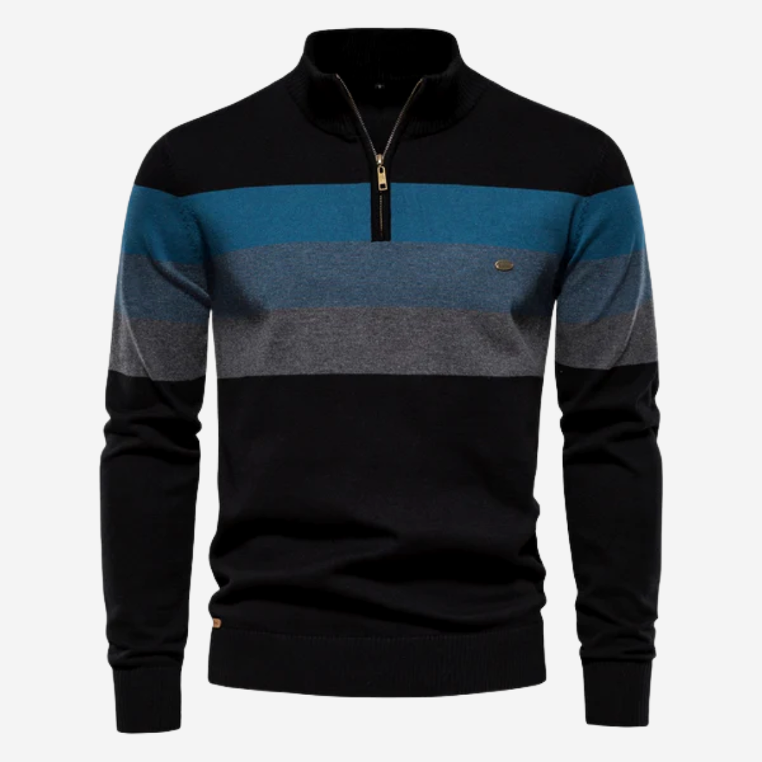 Herren Strickpullover Gestreift Vintage Style