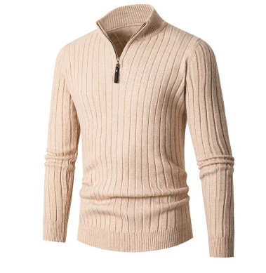 Herren Pullover Modern Halb-Reißverschluss