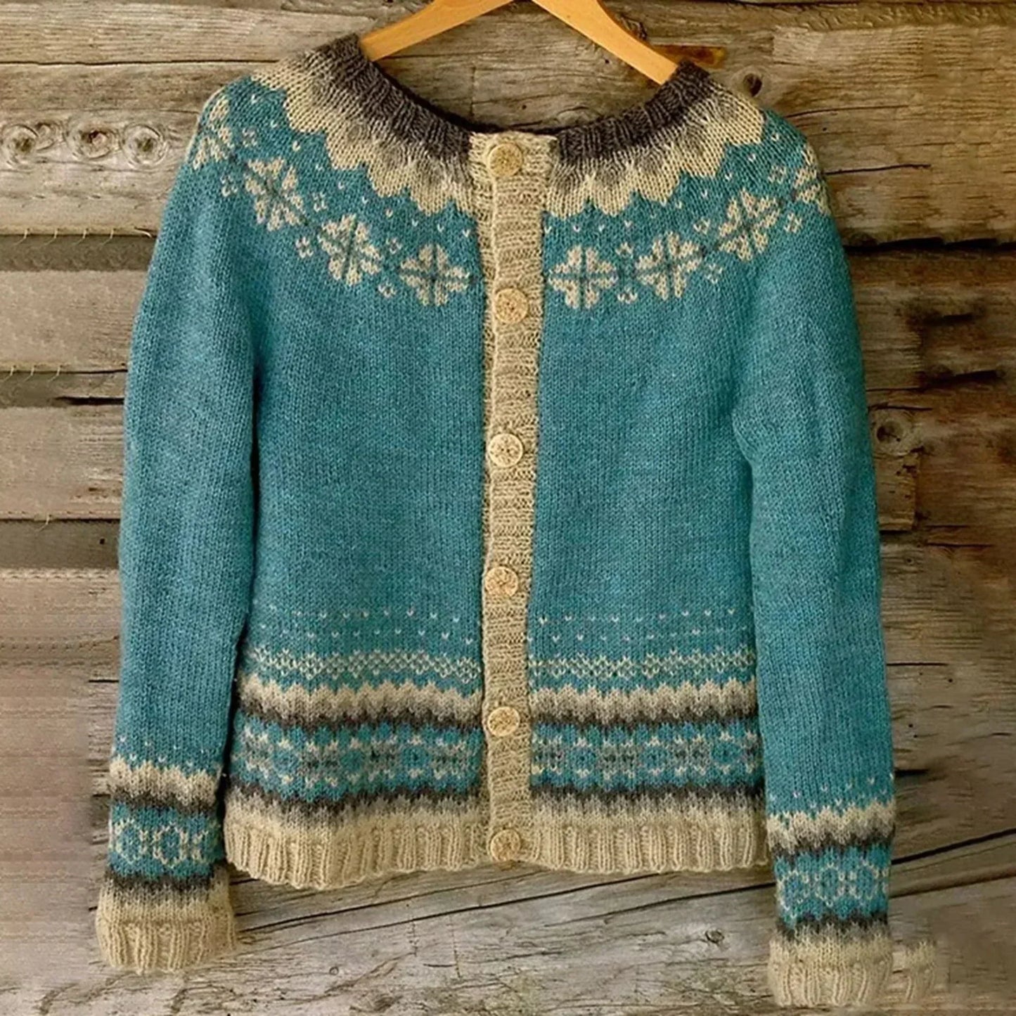 Strickjacke Damen Norweger Style Warm
