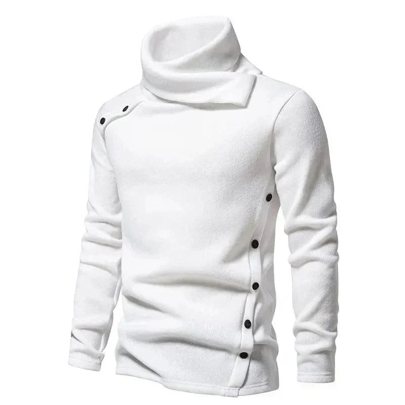 Herren Rollkragenpullover Langarm Warm