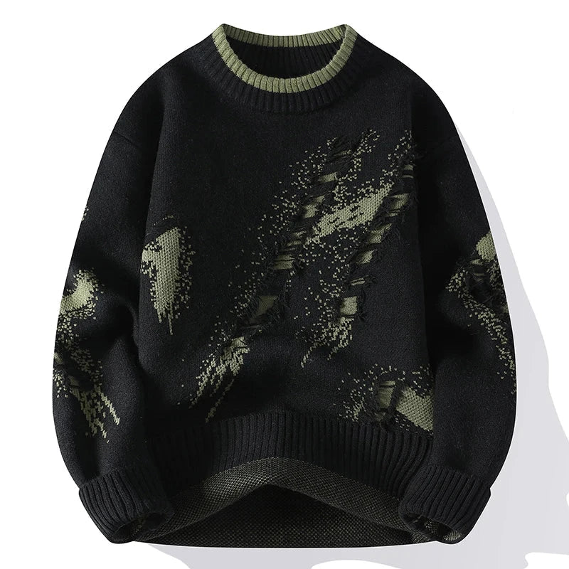 Herren Pullover Modern Used Look Style