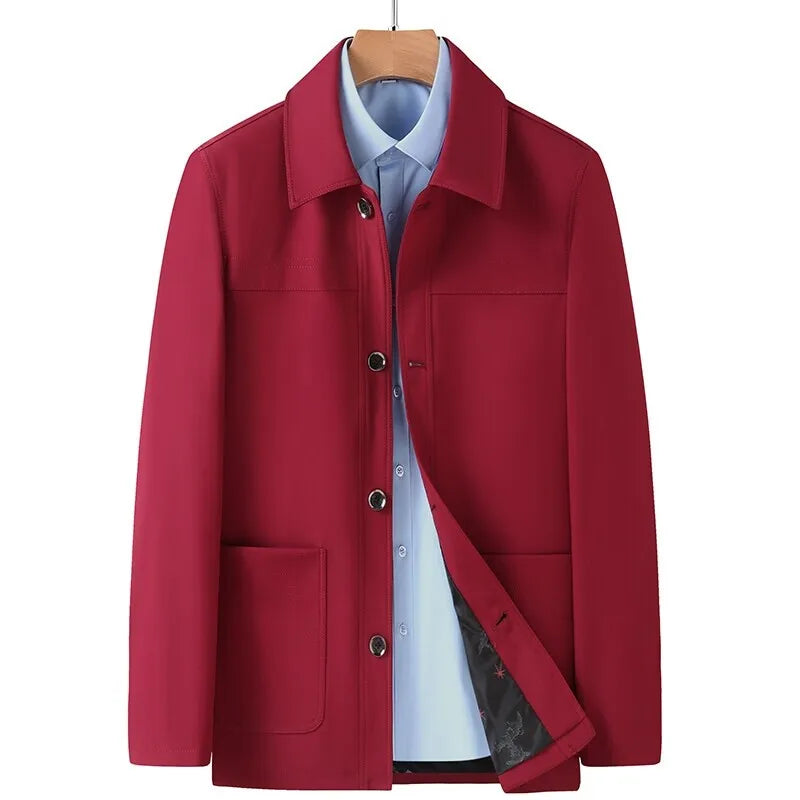 Vegane Outdoor-Jacke mit Taschen und Knöpfen