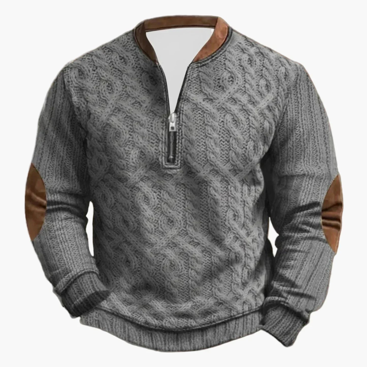 Outdoor Langarm-Pullover Stehkragen