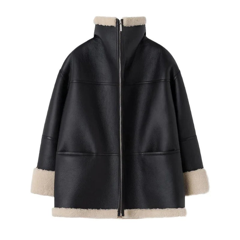 Warme Winterjacke Damen Fleece - IdealeKleiden
