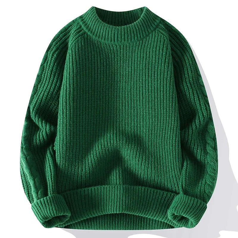Herren Pullover Grobstrick Klassik Design