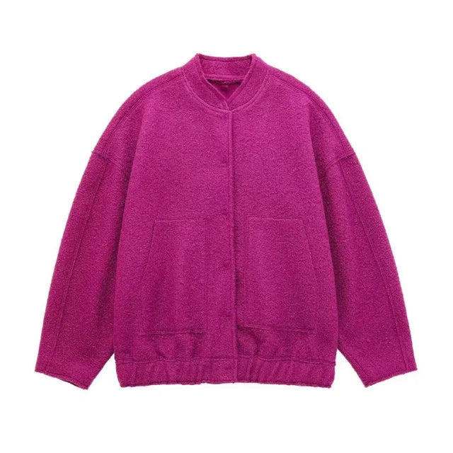 Übergroße Grobgestrickte Herrenjacke