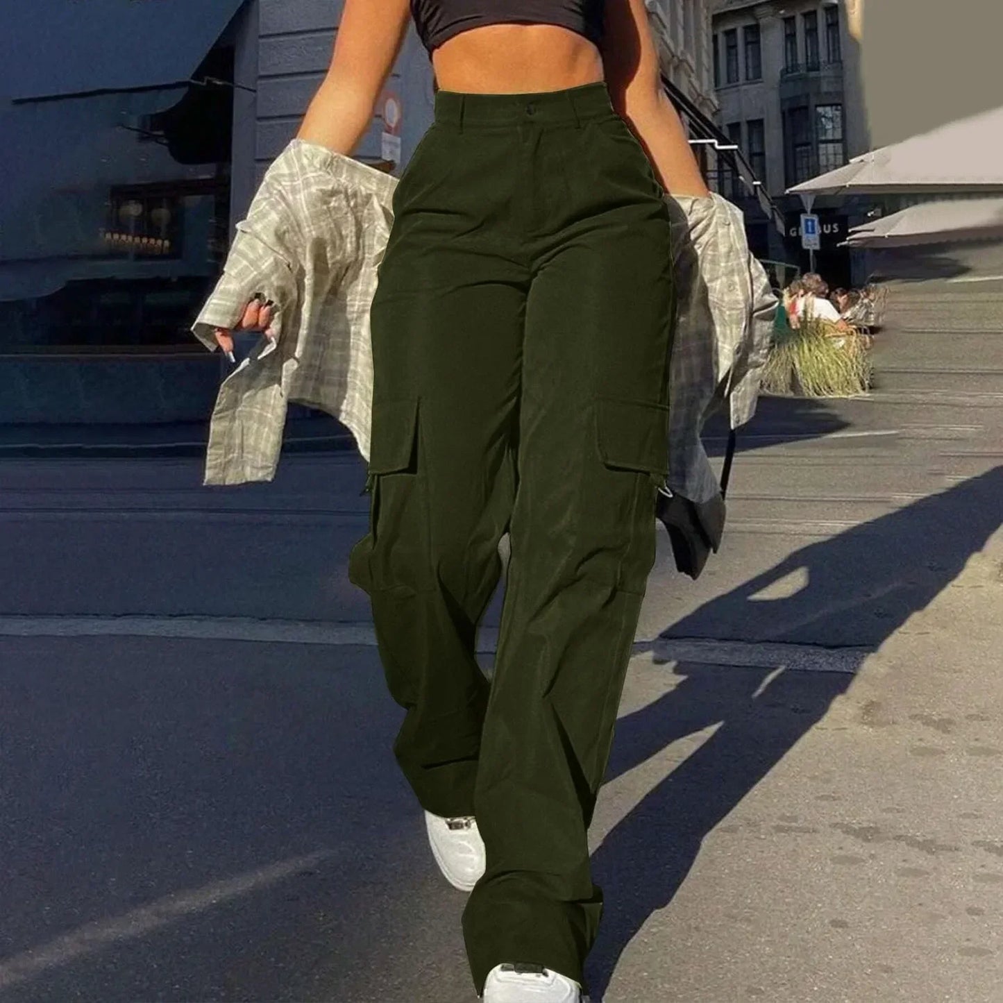 Damen Cargo-Hose Bequem Mit vielen Taschen