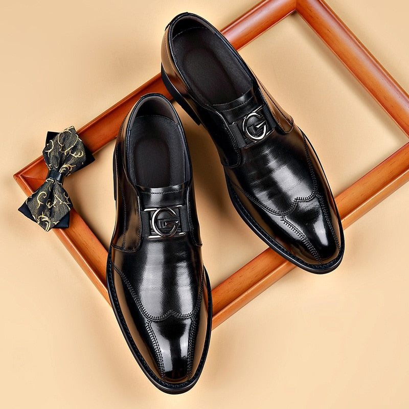 Italienische Handwerkslederschuhe Elegant