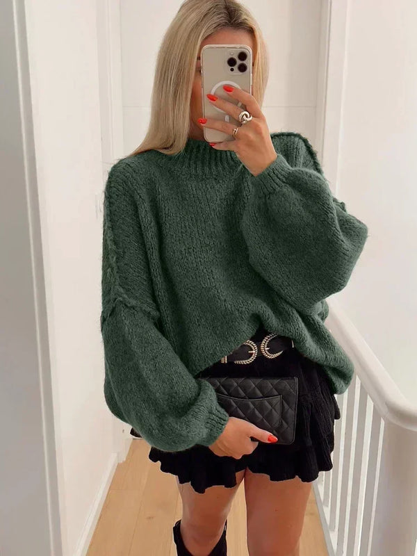 Kuschel Pullover Weich Stricken Winter