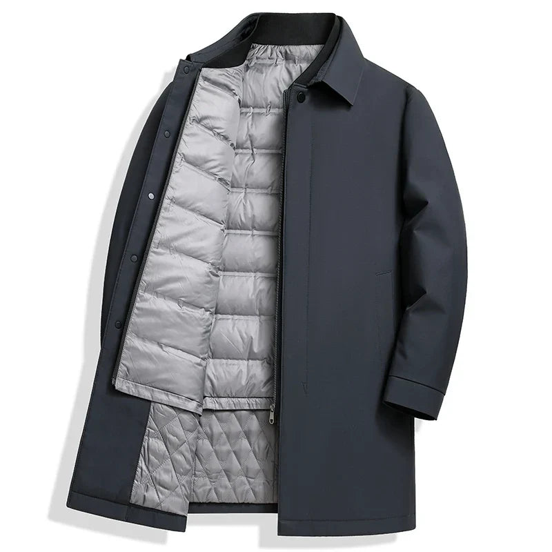 Wasserdichte Winterjacke mit verdecktem Reißverschluss