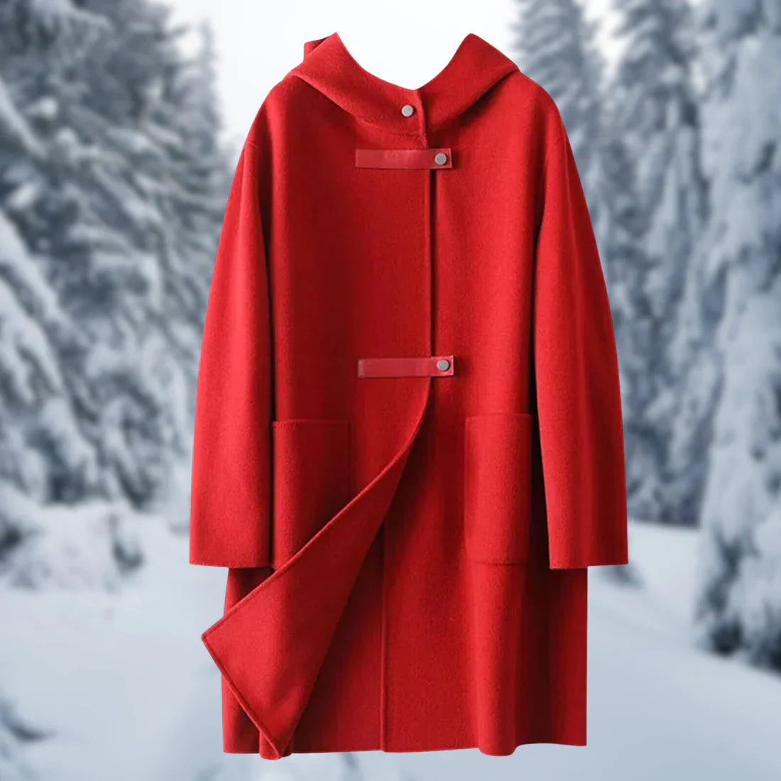 Stylische Damenjacke Kaschmir Warm Kapuze
