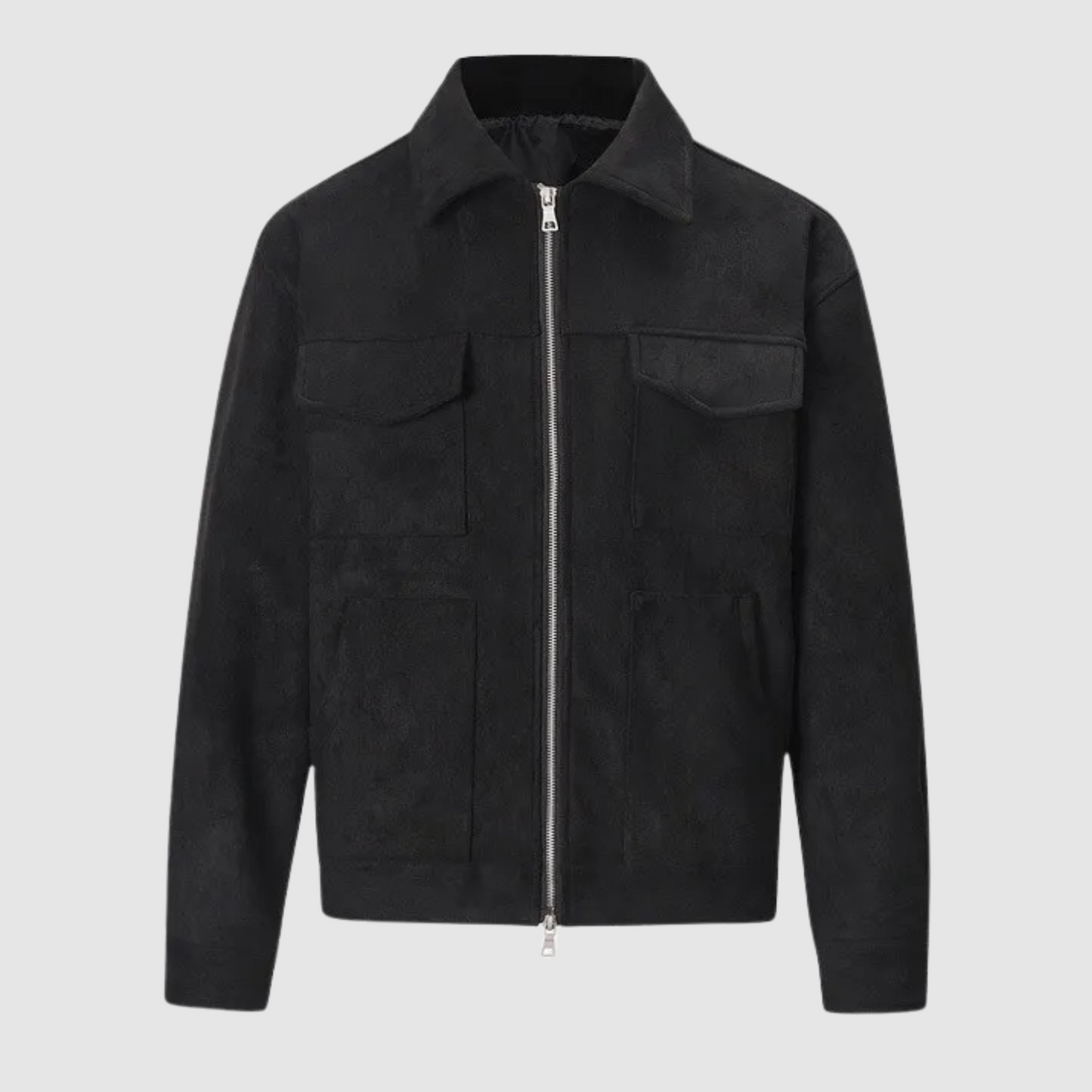 Elegante Lederjacke Klassisch Schnitt