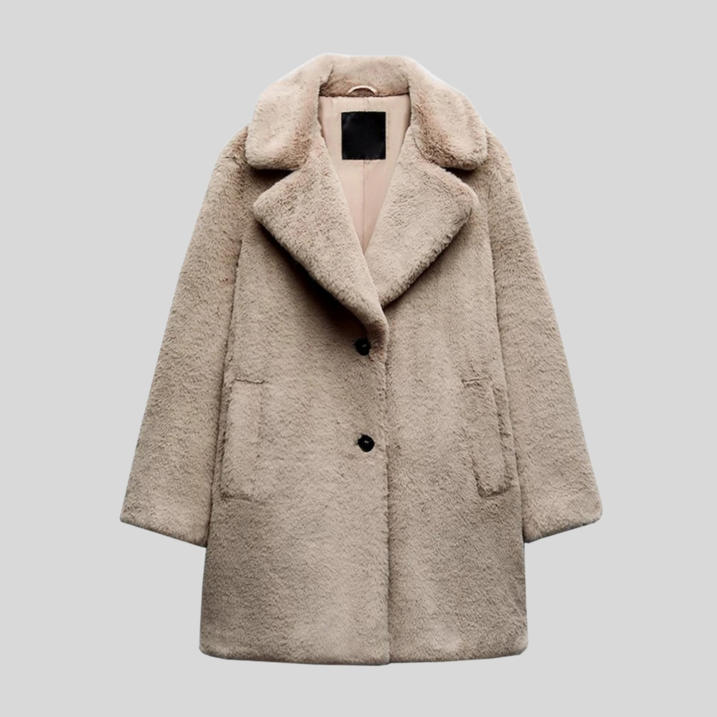 Damen Teddyjacke Klassisch Elegantes Design