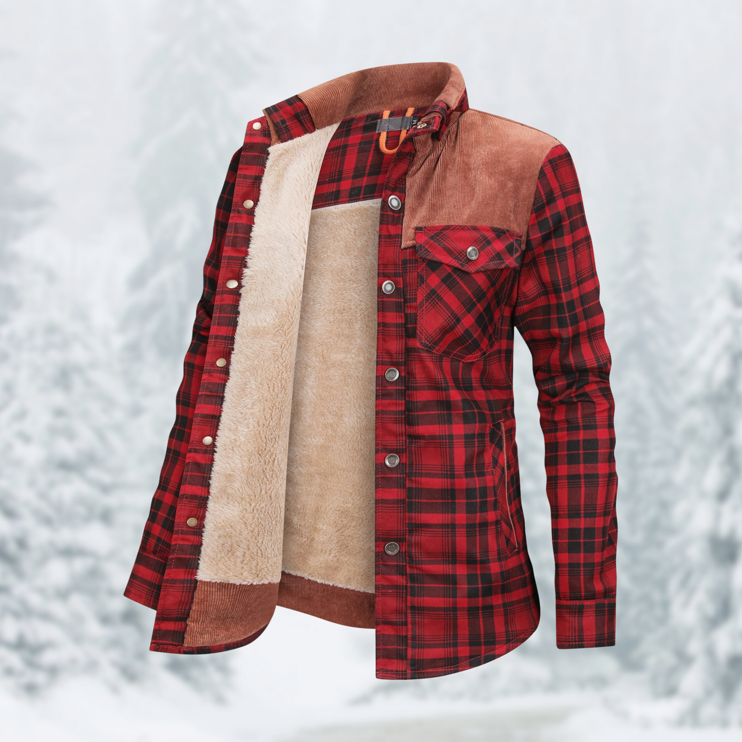 Warme Flanelljacke Damen Wanderlook