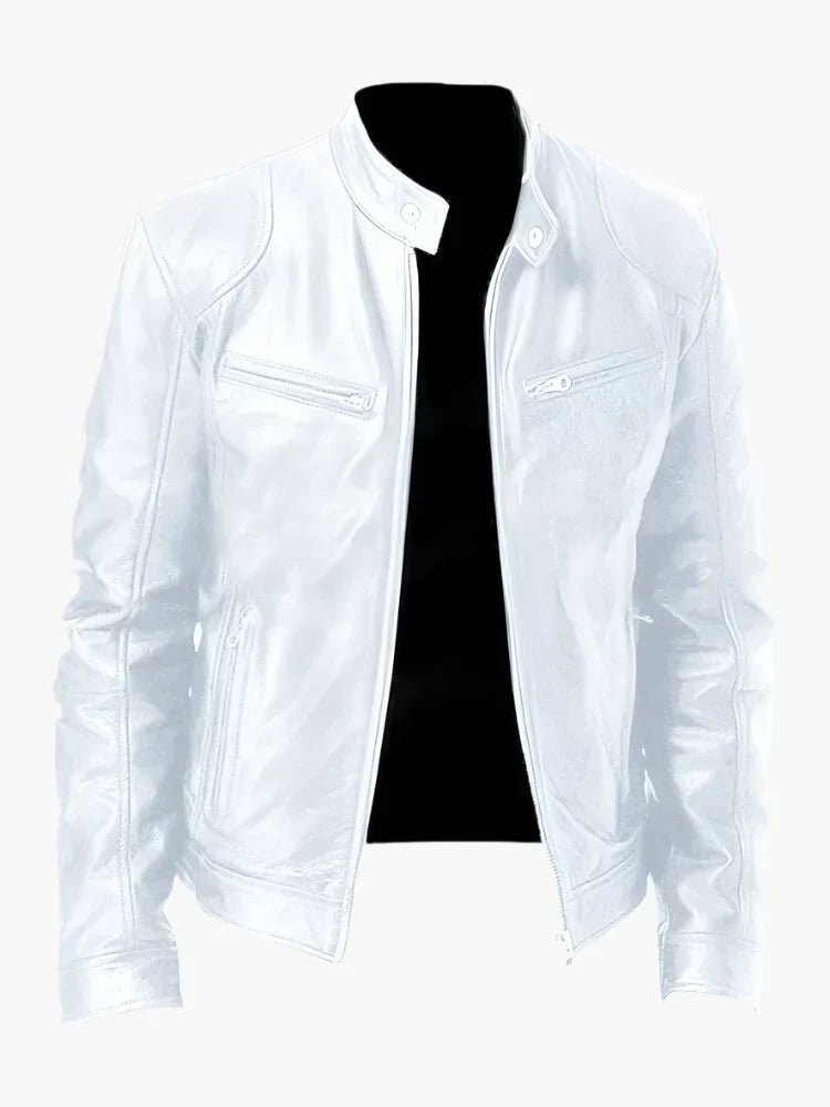 Lederjacke Biker Stil Zeitlos Elegant