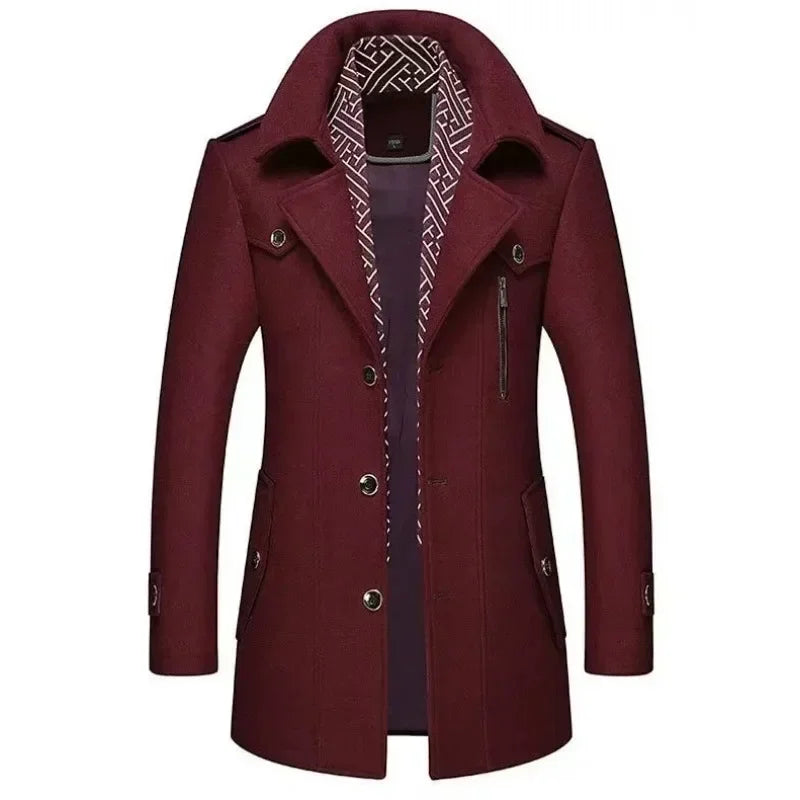 Eleganter Business Mantel Klassisch Modern Winterjacke