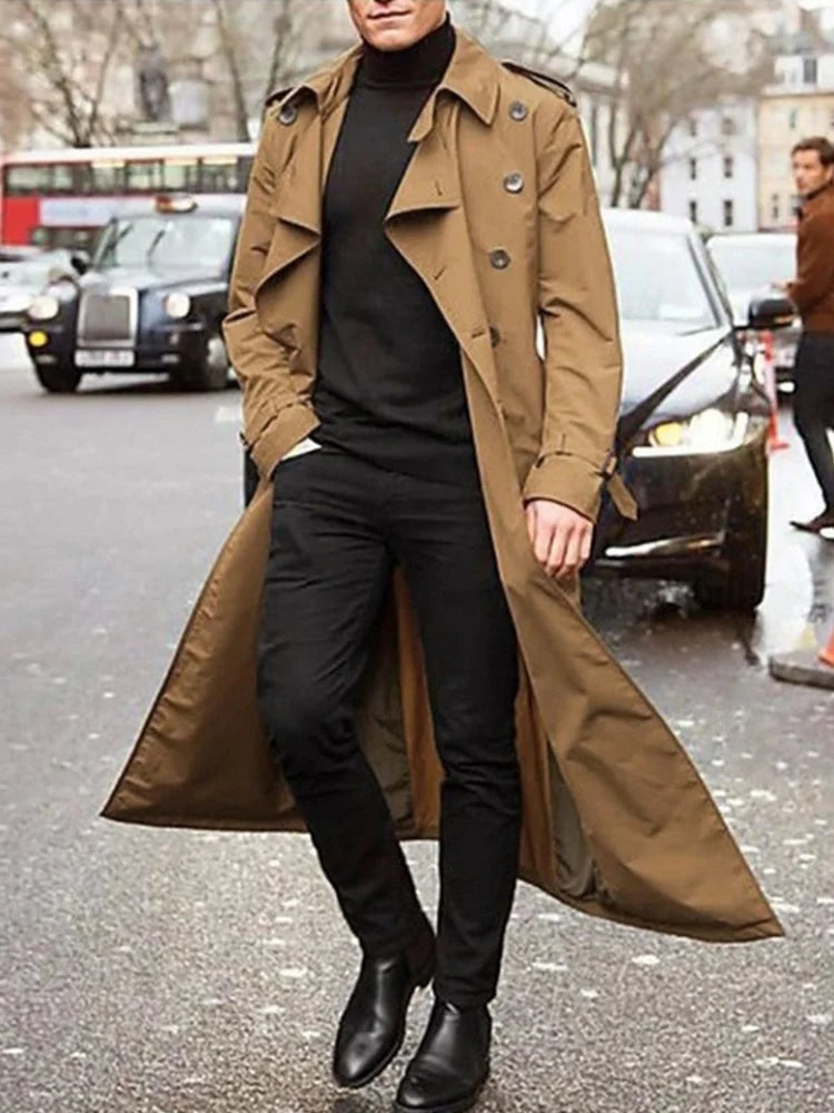 Herren Trenchcoat Elegant Winter