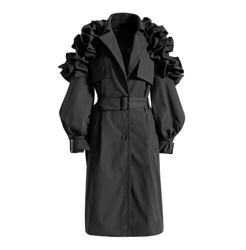 Eleganter Damenmantel Elegant Schwarz