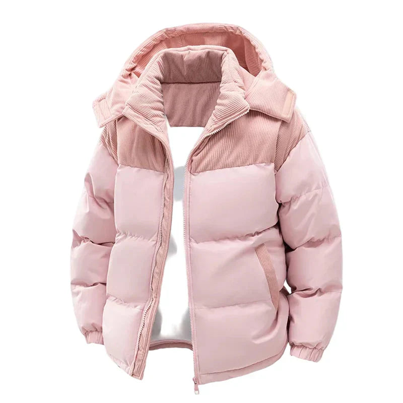 Wintersteppjacke Damen - Warme Outdoorjacke mit Kapuze