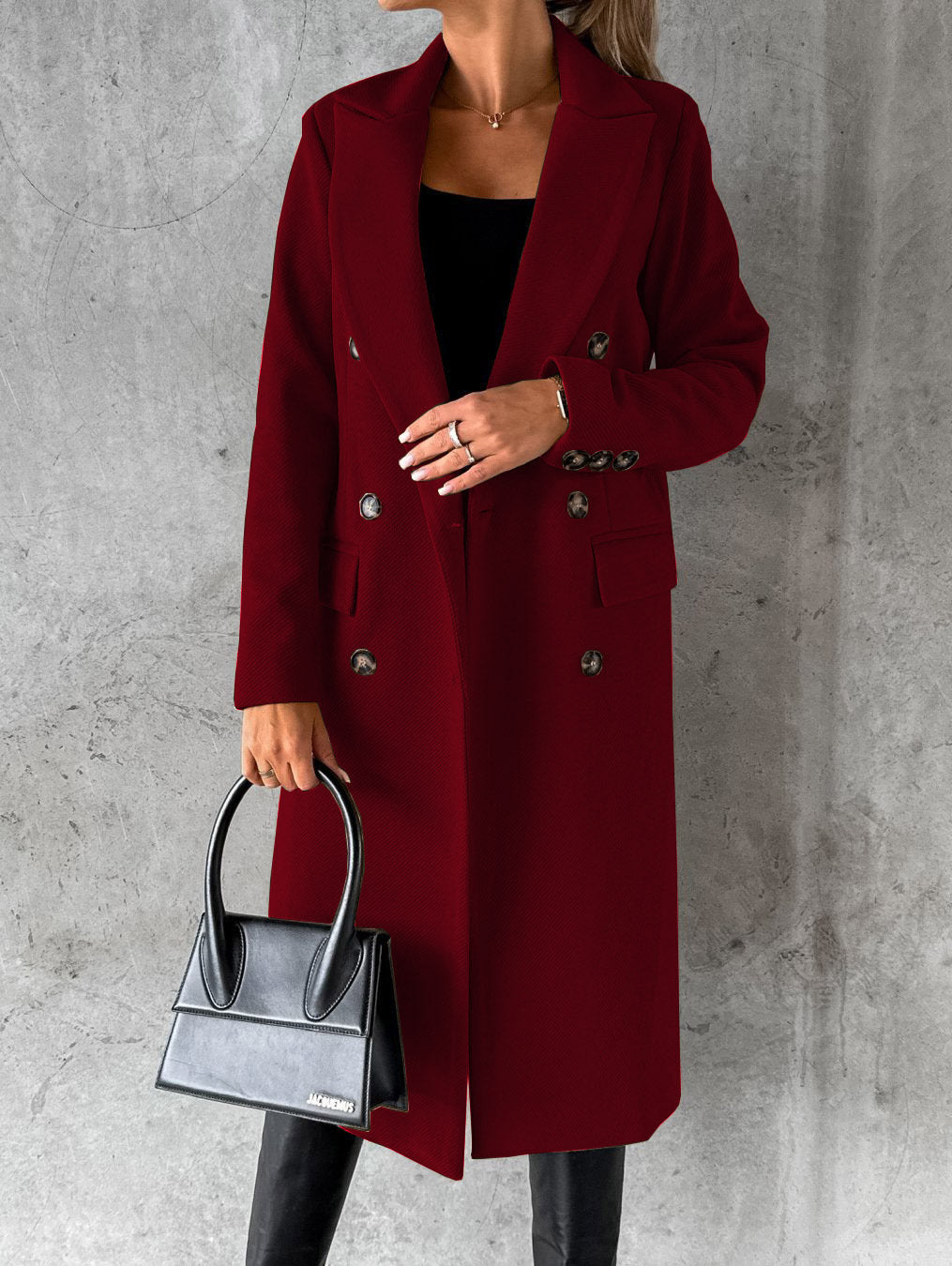 Stilvoller Wollmantel Damen Luxus Qualität