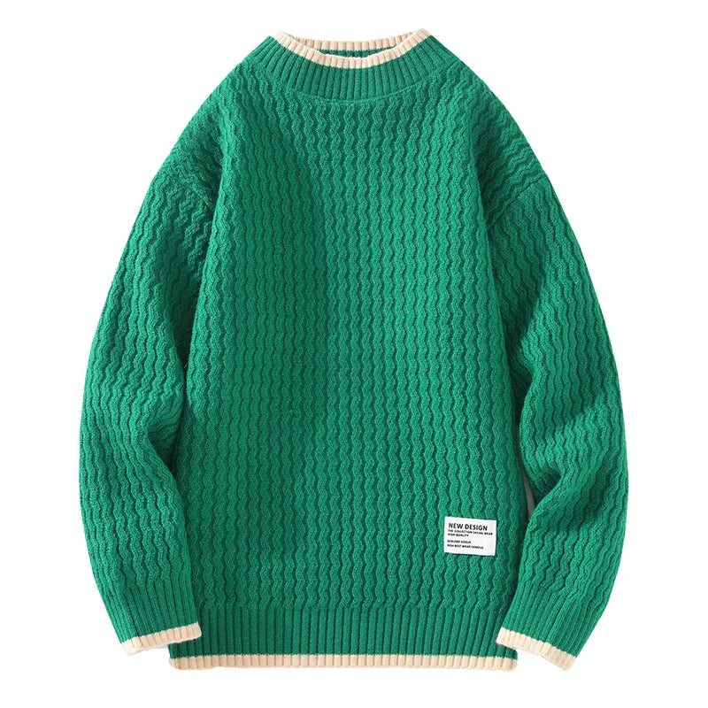 Herren Strickpullover Textur Optik