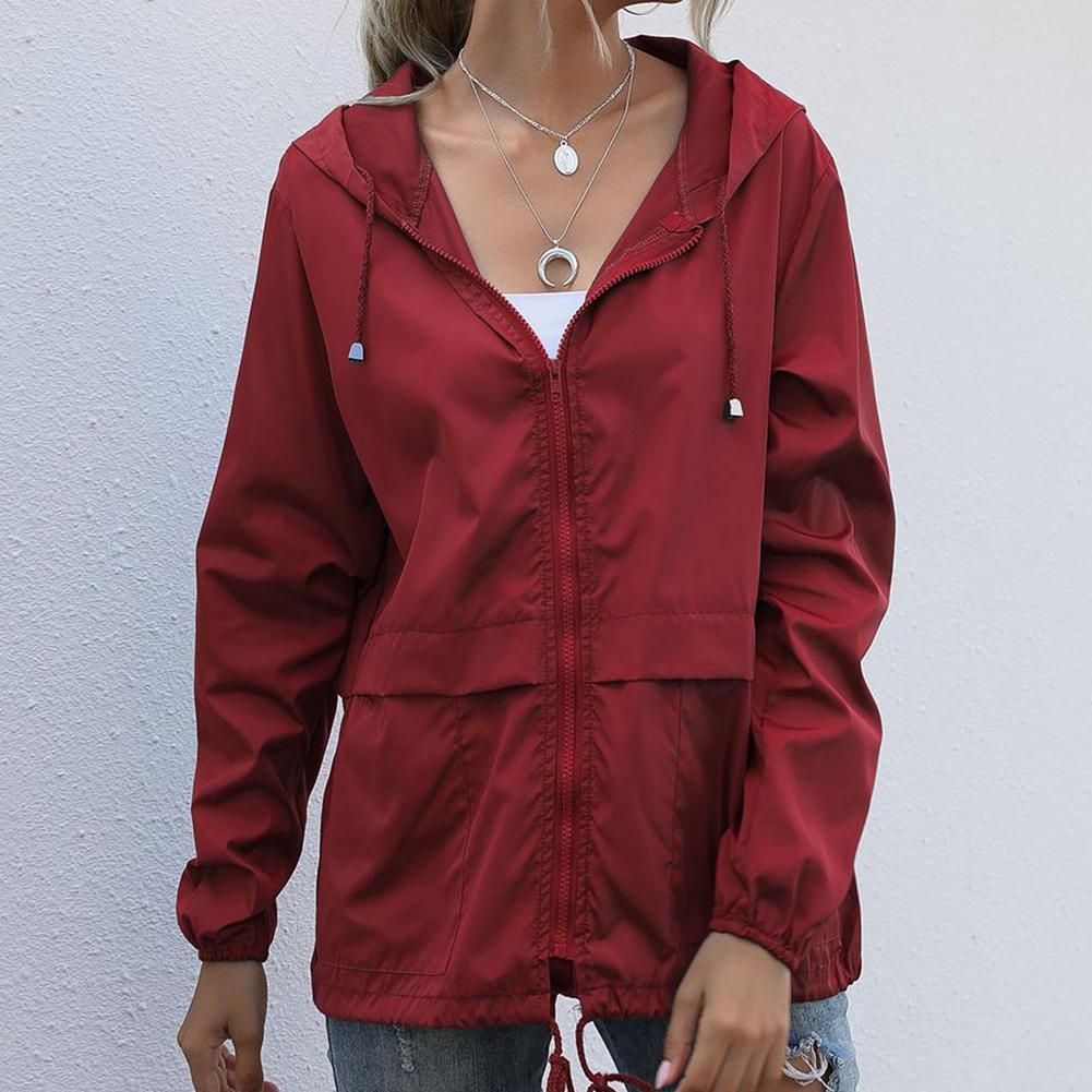 Wasserdichte Sommerjacke Kapuze Sportlich