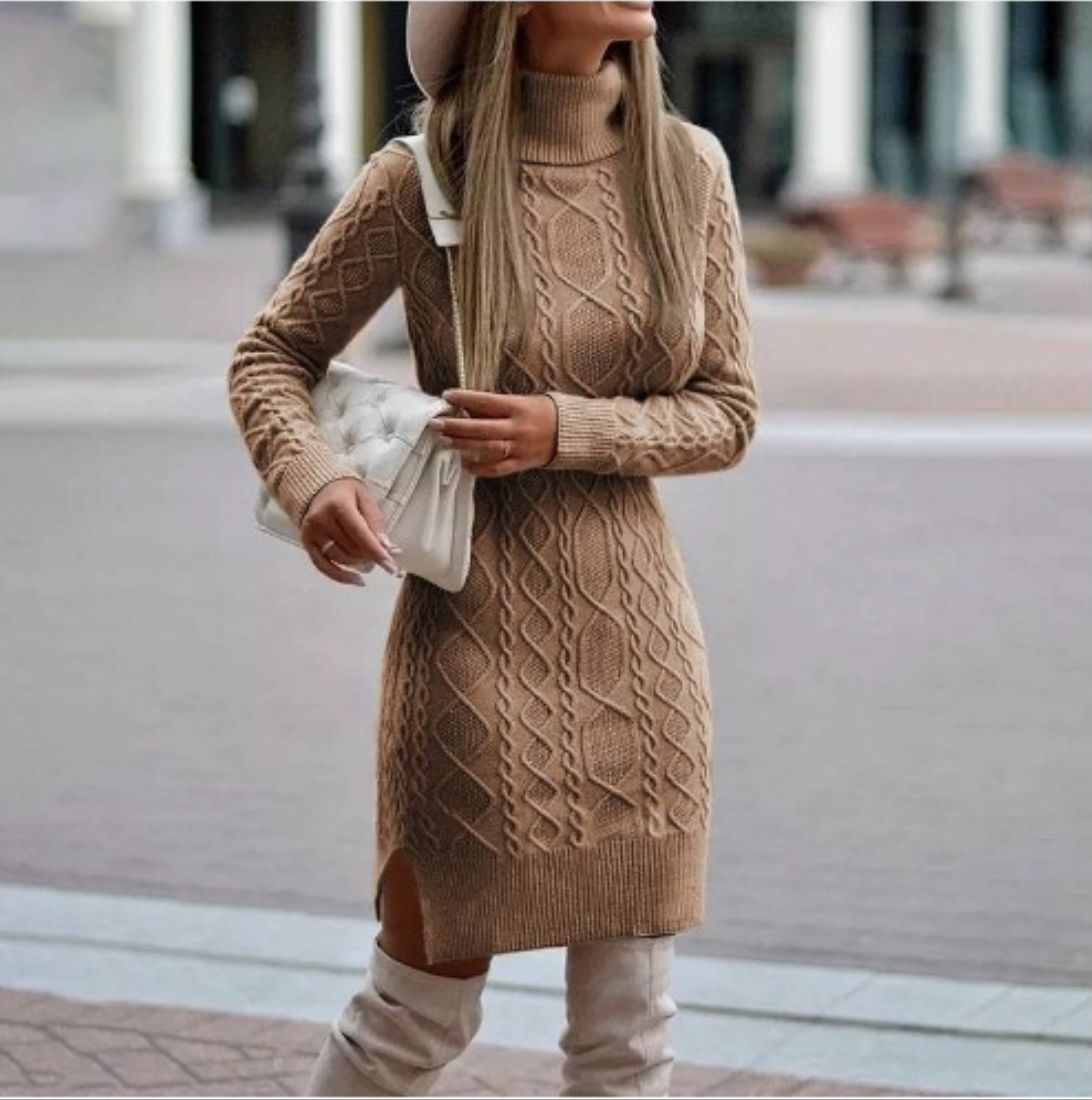 Weiches Strickkleid Damen Winter