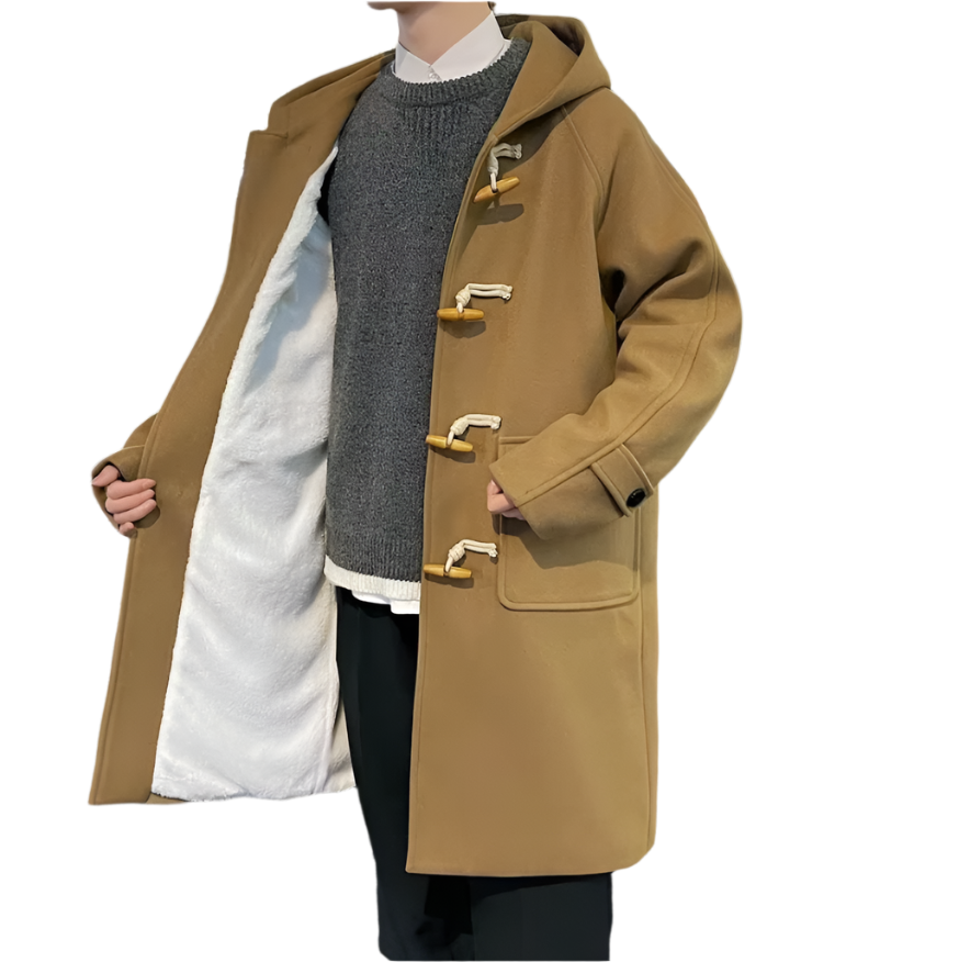 Herren Winterparka Lang Dufflejacke Warm