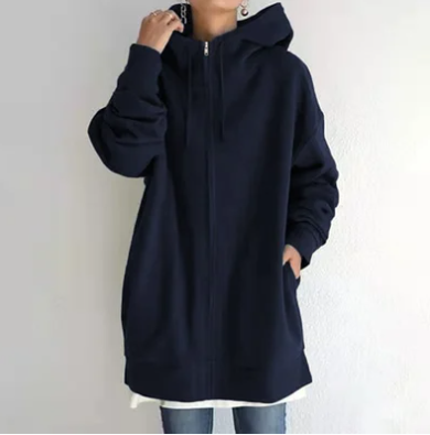 Damen Hoodie Kapuze Reißverschluss Herbst Winter
