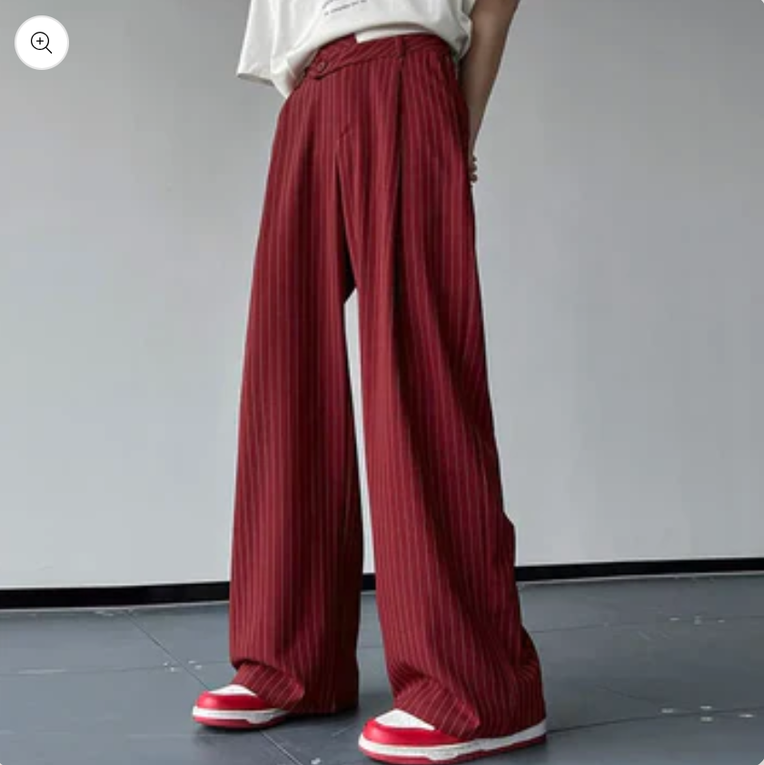 Herren Hose Hoch Tailliert Elegant