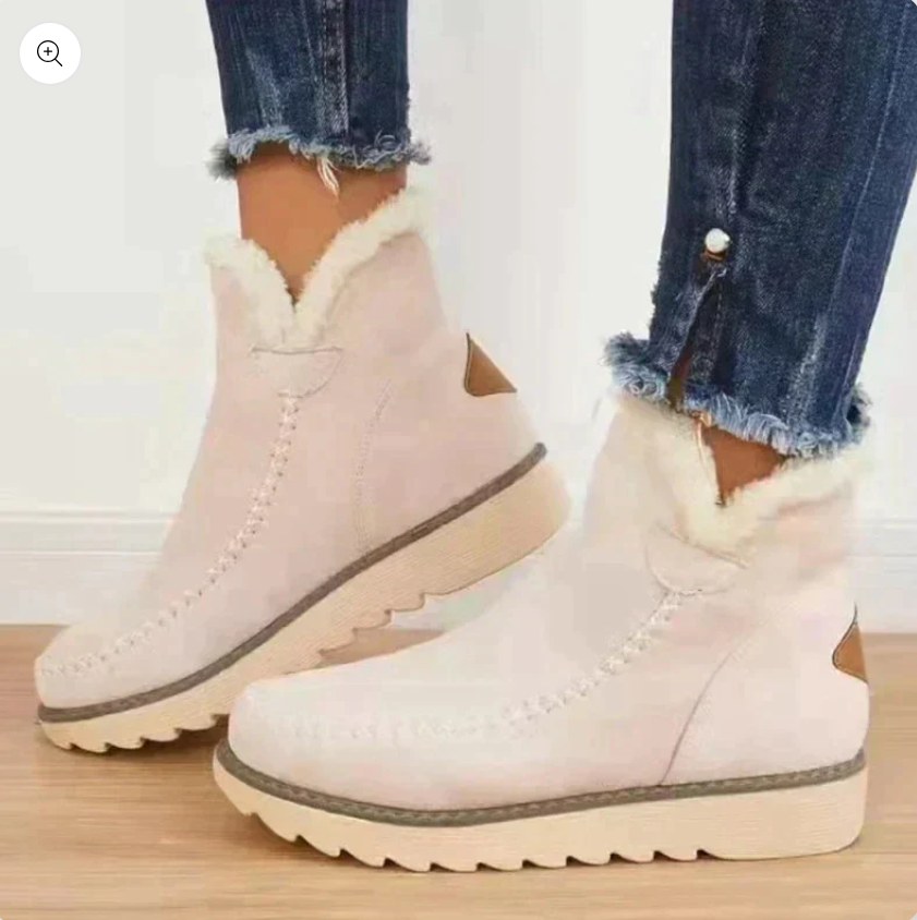 Stilvolle Lederstiefel Damen Warm Futter
