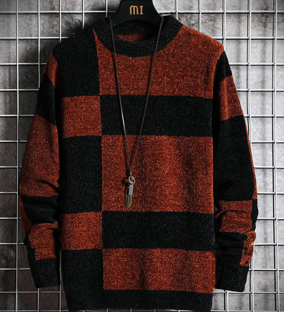 Herren Pullover Gestreift Retro Style