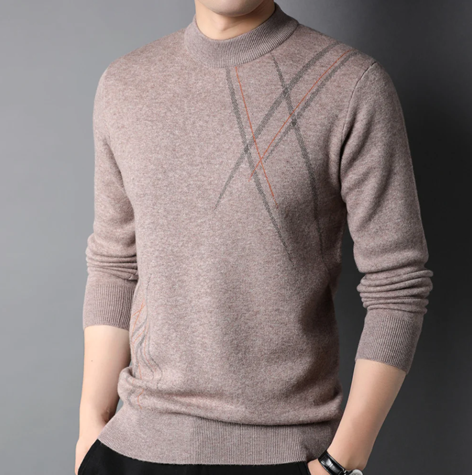 Stylischer Herren Pullover Rundhals Modell