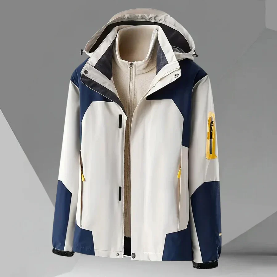 Herren Windbreaker Jacke Wasserdicht Kapuze