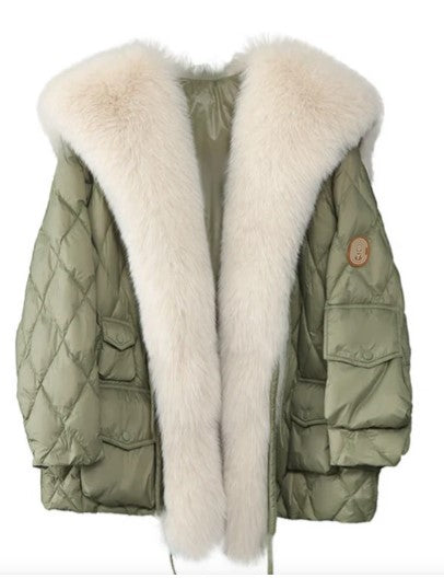 Luxus Jacke Pelz Kragen