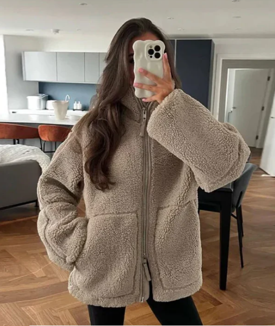 Damenschlupfjacke Teddy Optimaler Sitz