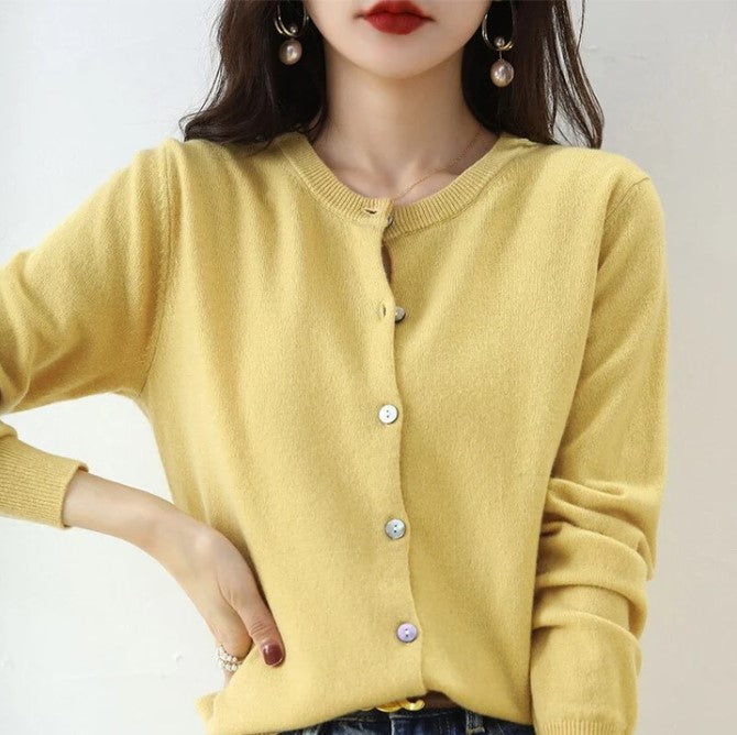 Elegante Frühjacks Strickjacke Frauen