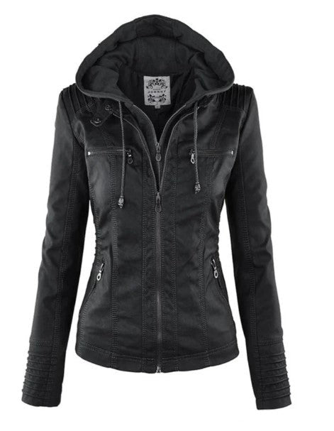 Lederjacke Damen Stil Schwarz