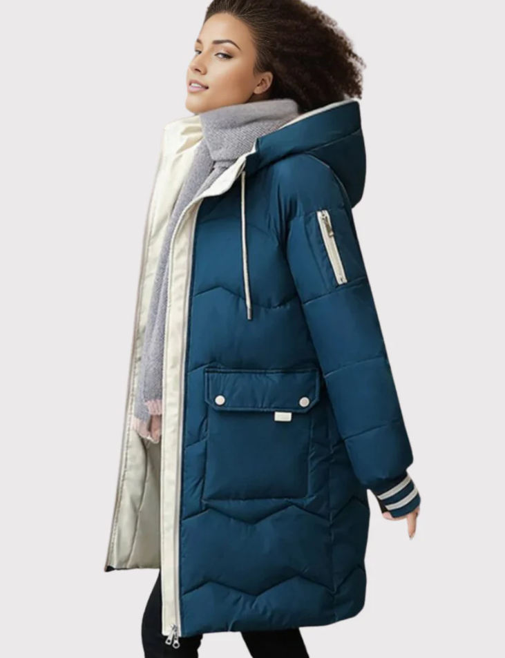 Warm gefütterte Damen-Parkajacke Winter