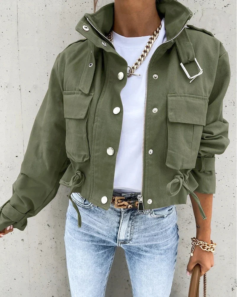 Trendige Lederjacke Schmerz-Design