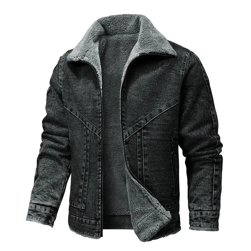 Modisches Denim Fleece Jacket