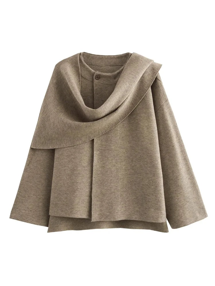 Stylischer Asymmetrischer Mantel Damen