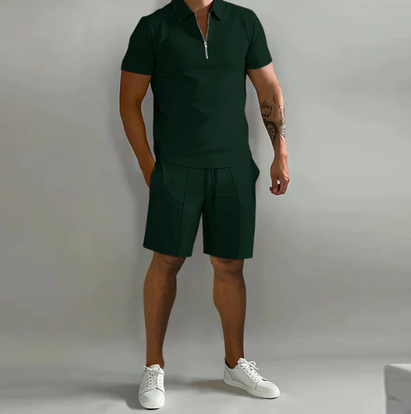 Herren Sommer Shorts-Shirt-Set Kurzarm