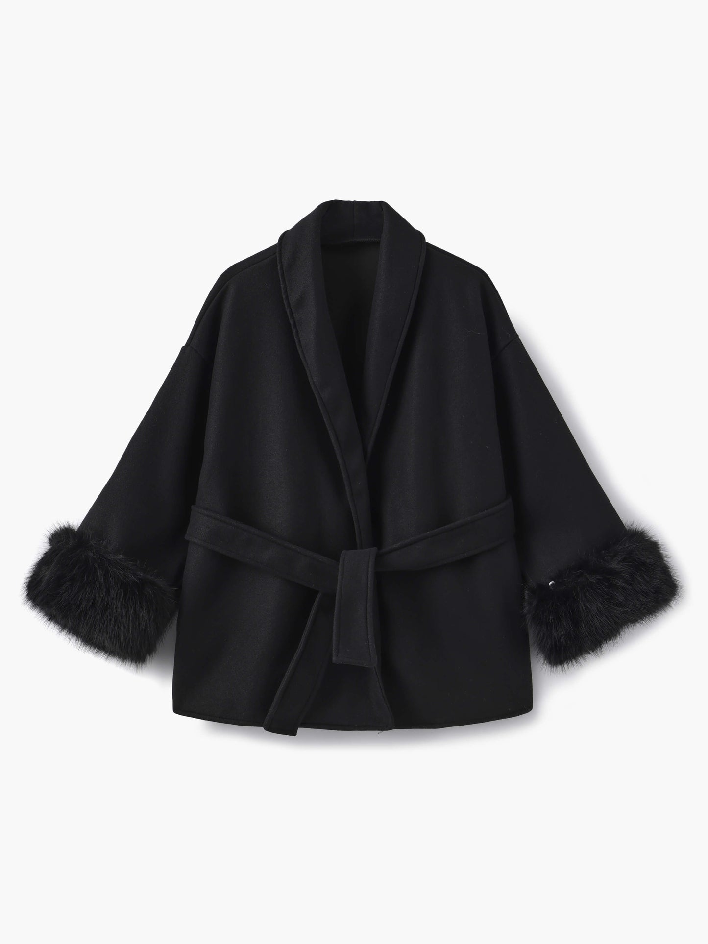 Eleganter Winterkurzmantel mit Kunstfell