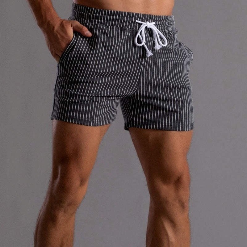 Herren Sommer Shorts Streifen Elastisch